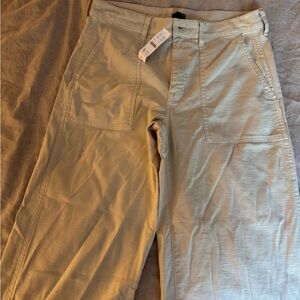 J. Crew Wide Leg Pants in Light Tan